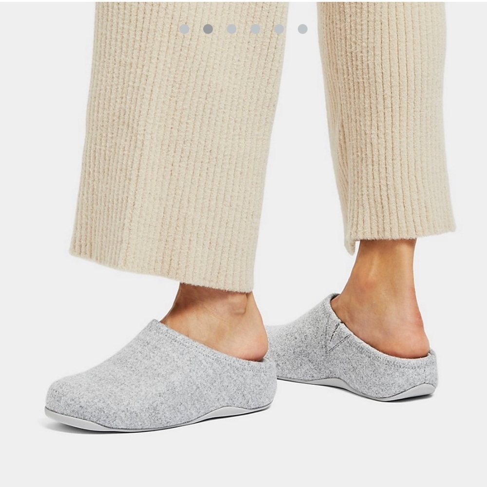 Fitflop SHUV Felt Clog Slippers. NEW.